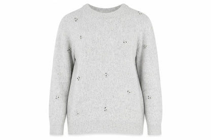 Marks and Spencer Women's Grey Crew Neck Pullover 14