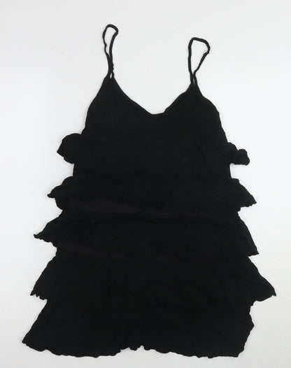 Dorothy Perkins Women's Black V-Neck Layered Dress Size 8