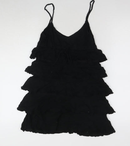 Dorothy Perkins Women's Black V-Neck Layered Dress Size 8