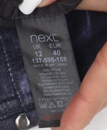 Womens UK Size 12 NEXT Blue Basic Blouse
