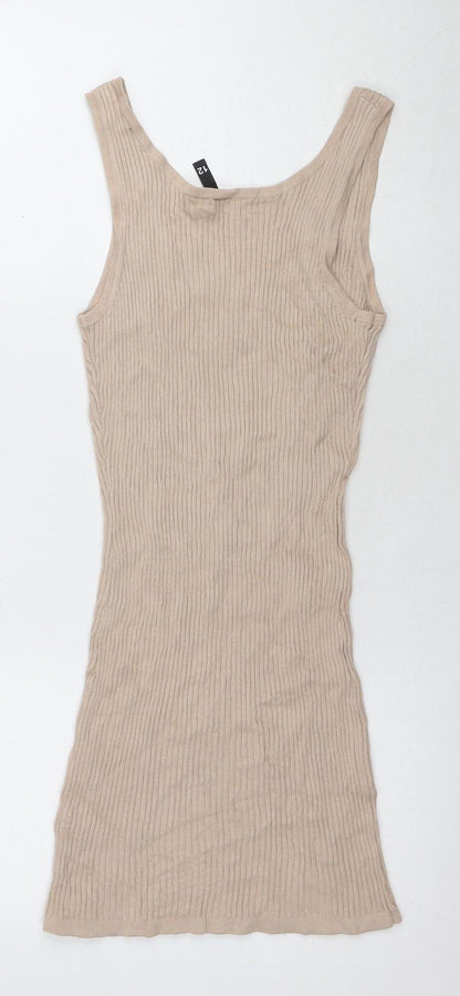 H&M Women's Beige Tank Dress Size 12 Casual