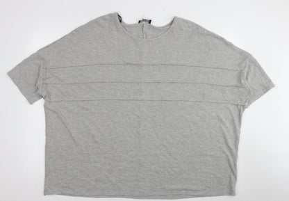 Womens UK Size 20 Saloos Grey Basic T-Shirt