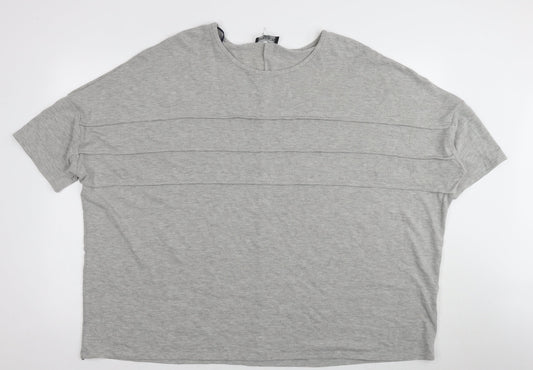 Womens UK Size 20 Saloos Grey Basic T-Shirt