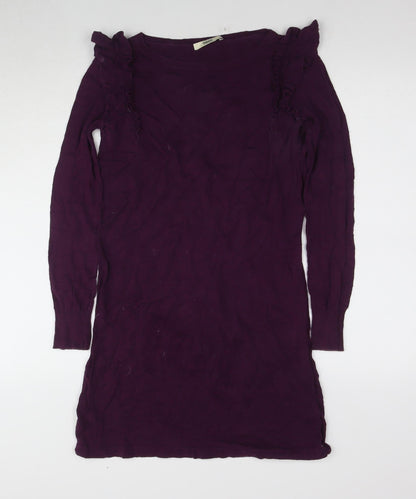 Oasis Women's Purple Long Sleeve Dress Size S