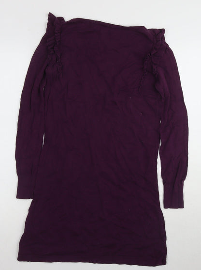 Oasis Women's Purple Long Sleeve Dress Size S