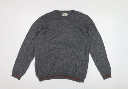 Lee Cooper Men's Grey V-Neck Pullover in XL