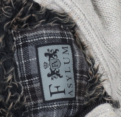 Asylum Men's Grey Hooded Jacket Size M Regular Fit