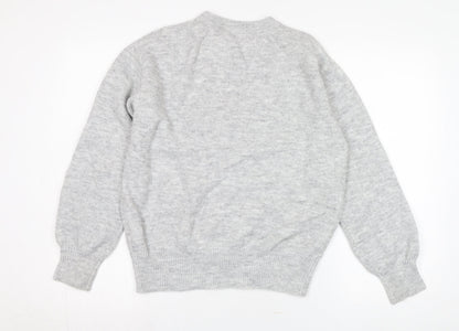 Pinkie Women's Grey Crew Neck Knit Jumper XS