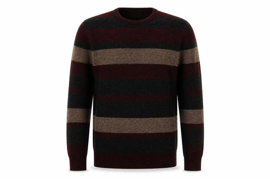 Front view of Atlantic Bay Men's Multicoloured Striped jumper M