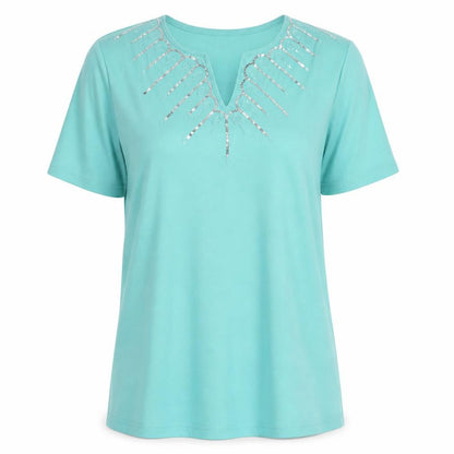 Womens UK Size M Damart Blue Basic T-Shirt