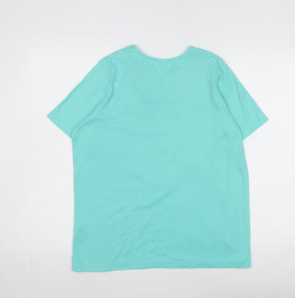 Damart Women's Blue Sequin T-Shirt, M, Casual Summer Wear