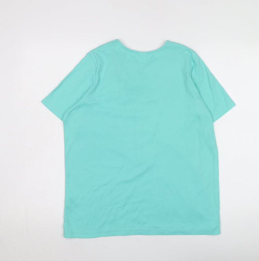 Damart Women's Blue Sequin T-Shirt, M, Casual Summer Wear