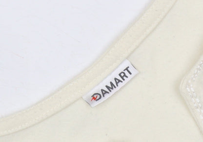 Damart Women’s Ivory Embroidered Sequin T-Shirt – Size 14