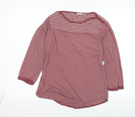 FatFace Women's Red Striped T-Shirt, Size 10