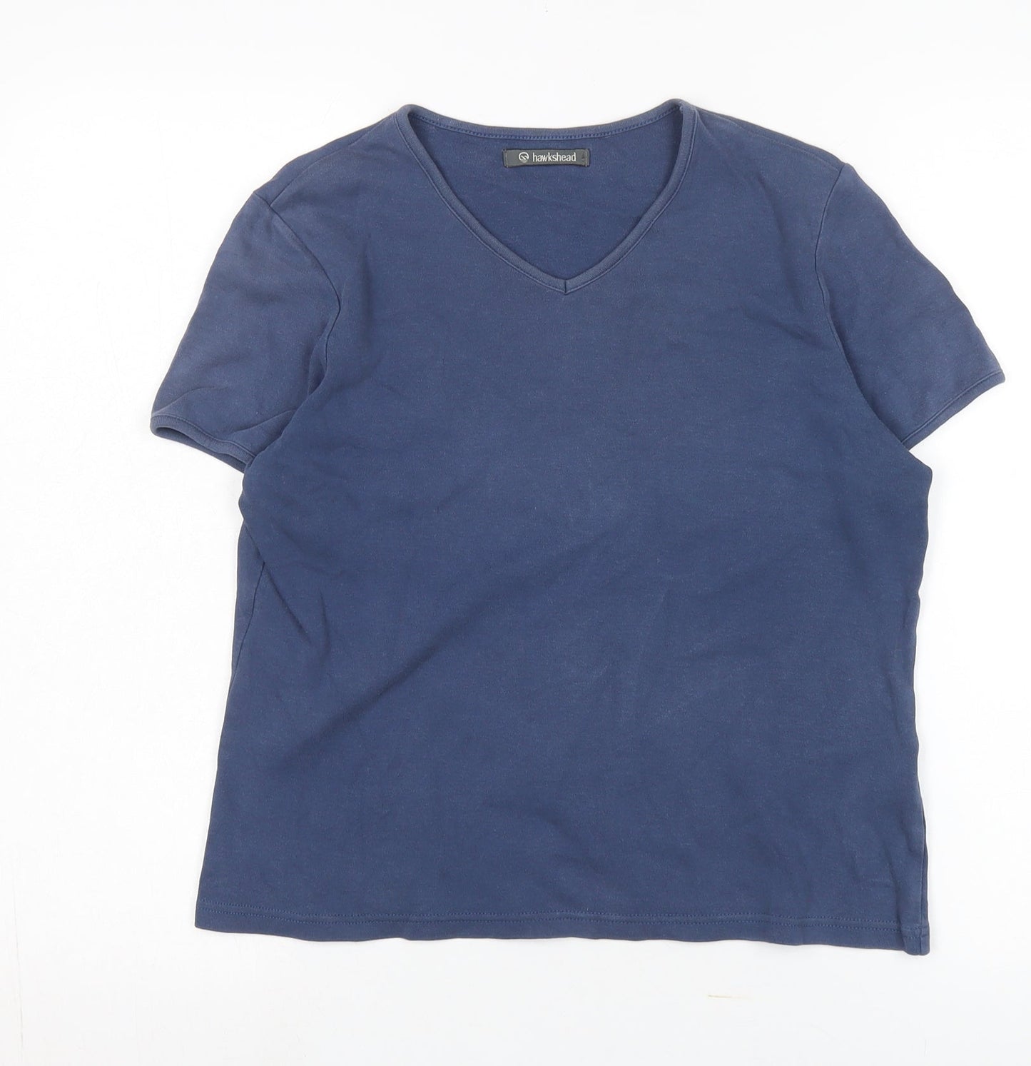 Womens UK Size 12 Hawkshead Blue Basic T-Shirt