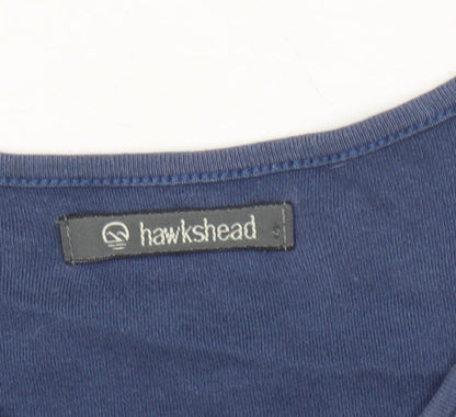 Womens UK Size 12 Hawkshead Blue Basic T-Shirt