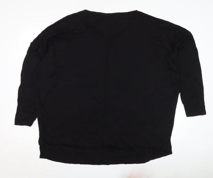 Womens UK Size UK 18 friends like these Black Basic T-Shirt
