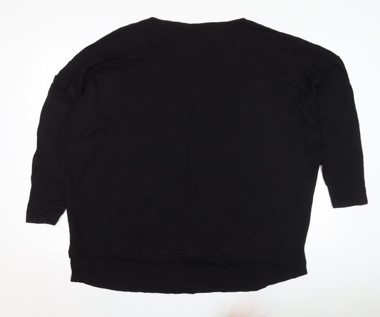 Womens UK Size UK 18 friends like these Black Basic T-Shirt