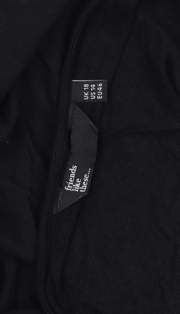 Womens UK Size UK 18 friends like these Black Basic T-Shirt
