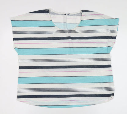 Womens UK Size 22 DASH Multicoloured Basic T-Shirt