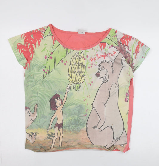 Womens UK Size 8-10 Disney Multicoloured Basic T-Shirt