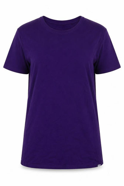 Pull&Bear Unisex Purple Basic T-Shirt, Size 12, Crew Neck