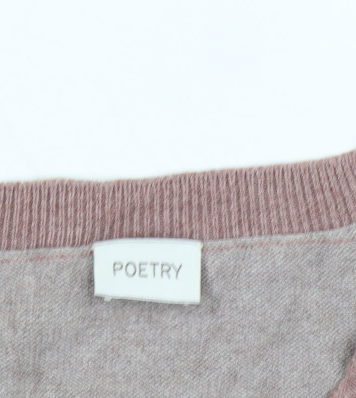 Womens UK Size S Poetry Multicoloured Tunic Jumper