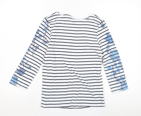 Maine Women's Stripe Floral Long Sleeve T-Shirt