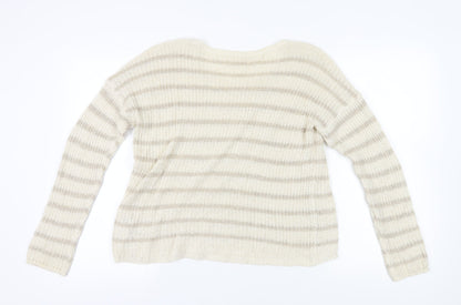 Womens UK Size L Hollister Beige Pullover Jumper