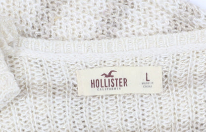 Womens UK Size L Hollister Beige Pullover Jumper
