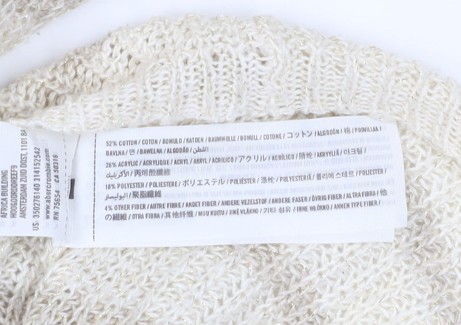 Womens UK Size L Hollister Beige Pullover Jumper