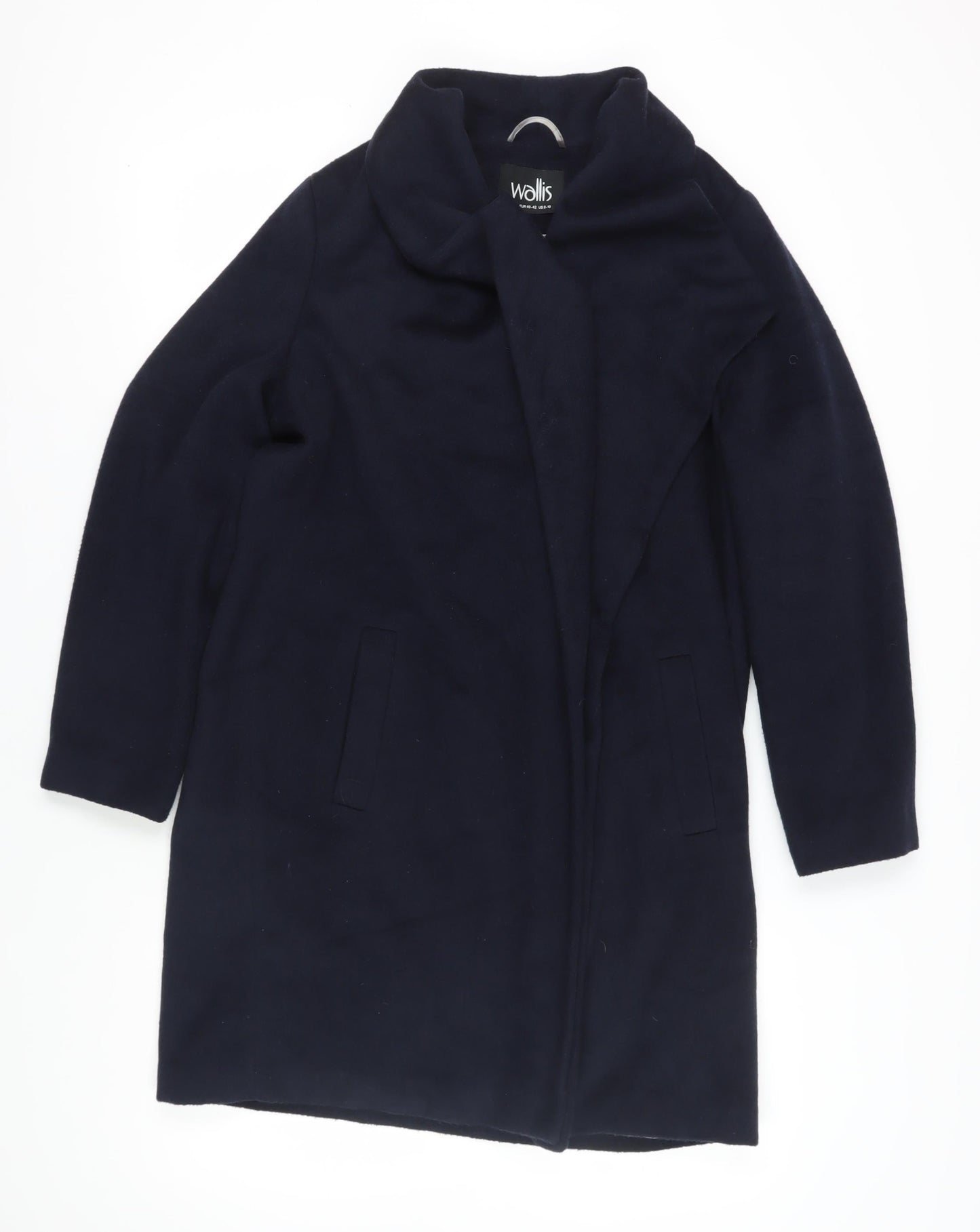 Womens UK Size M Wallis Black Overcoat