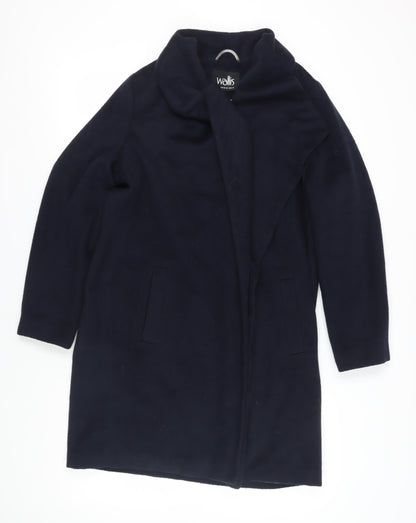 Womens UK Size M Wallis Black Overcoat