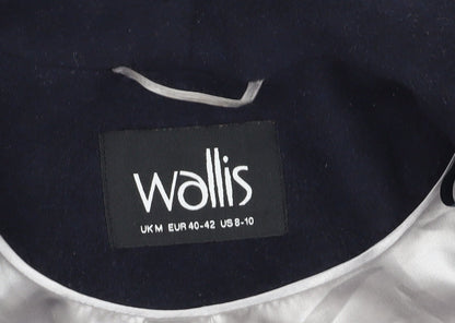 Womens UK Size M Wallis Black Overcoat