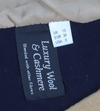 Womens UK Size 10 Kesta Beige Overcoat