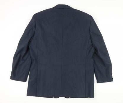 Mens UK Size 44 Jeff Banks Regular Blue Suit Jacket