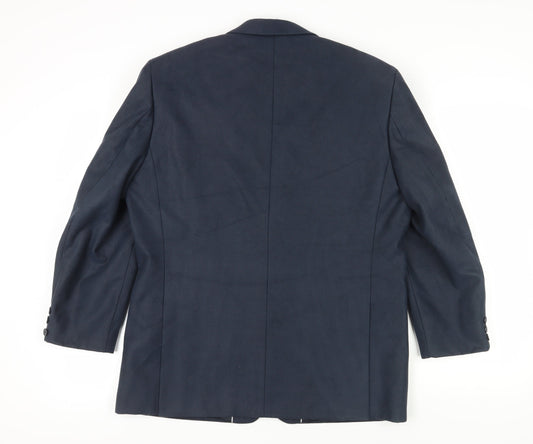 Mens UK Size 44 Jeff Banks Regular Blue Suit Jacket