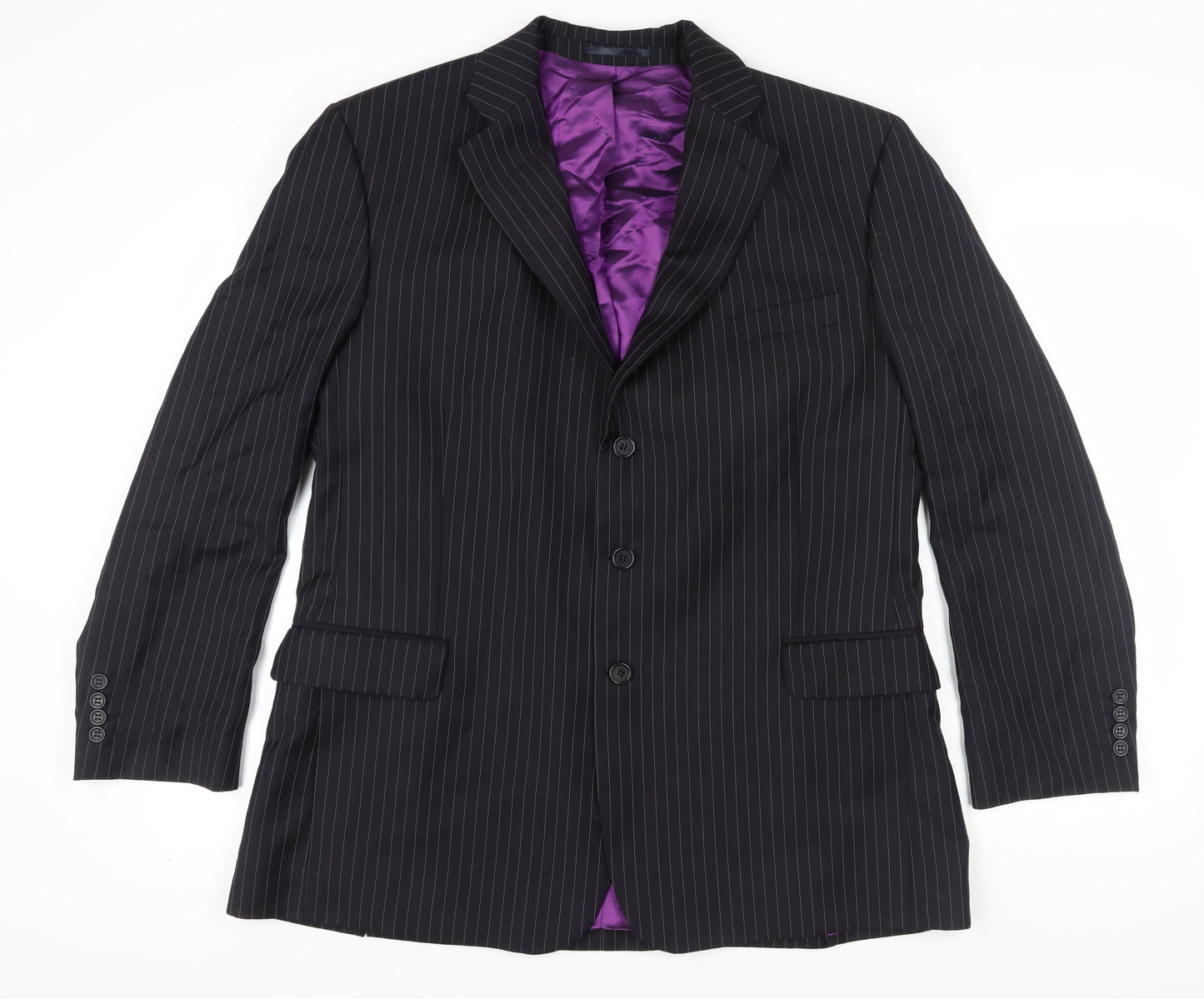 Mens UK Size 46 Scott & Taylor Regular Black Suit Jacket