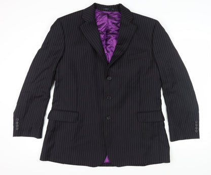 Mens UK Size 46 Scott & Taylor Regular Black Suit Jacket