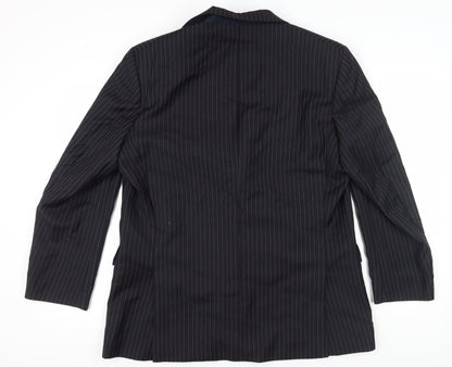 Mens UK Size 46 Scott & Taylor Regular Black Suit Jacket