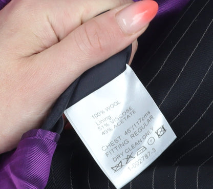 Mens UK Size 46 Scott & Taylor Regular Black Suit Jacket