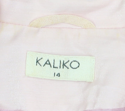 Kaliko Women's Pink Suit Jacket Size 14, Spring/Summer Classic