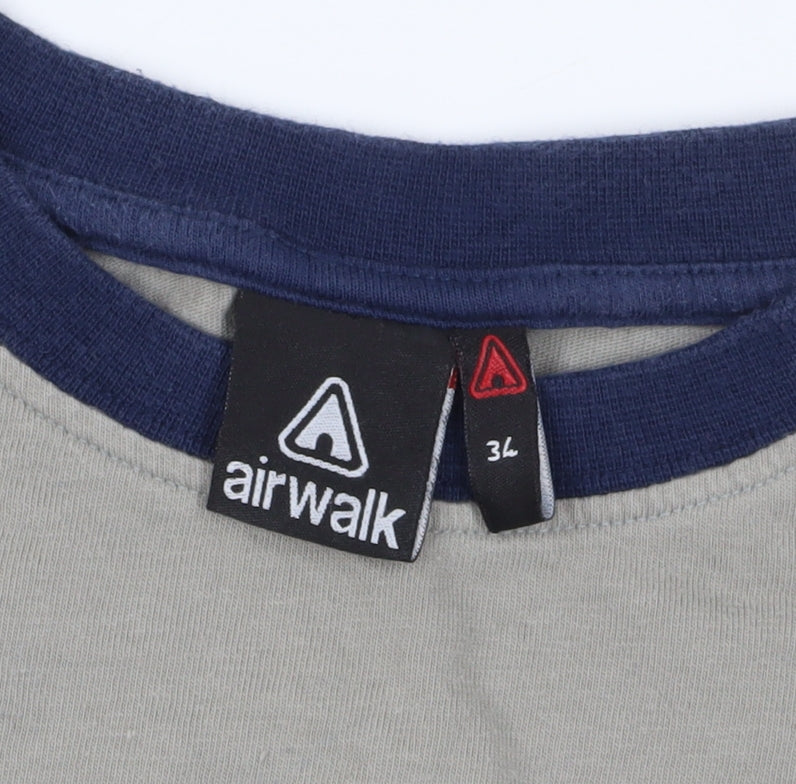 Airwalk Boys Grey Graphic Long Sleeve T-Shirt 6 Years Regular