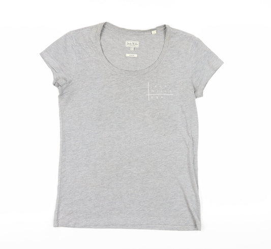 Jack Wills Grey Slim Fit Women's T-Shirt Size 8