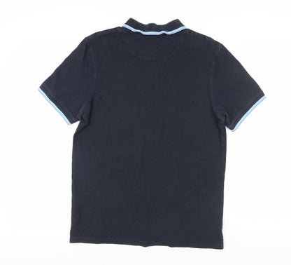 Lyle & Scott Men's Black Polo Shirt L Short Sleeve