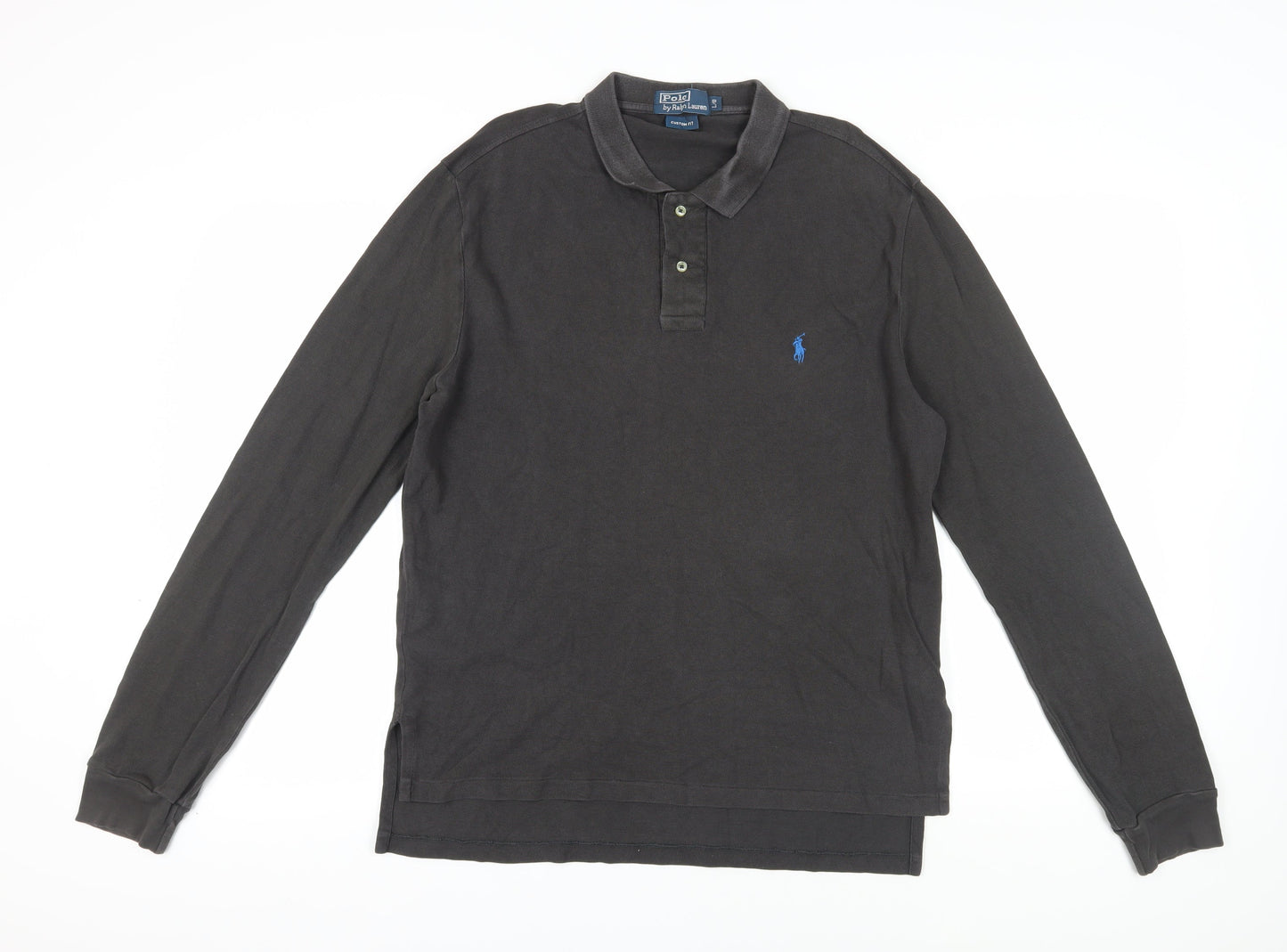 Ralph Lauren Men's Black Long Sleeve Polo Size L