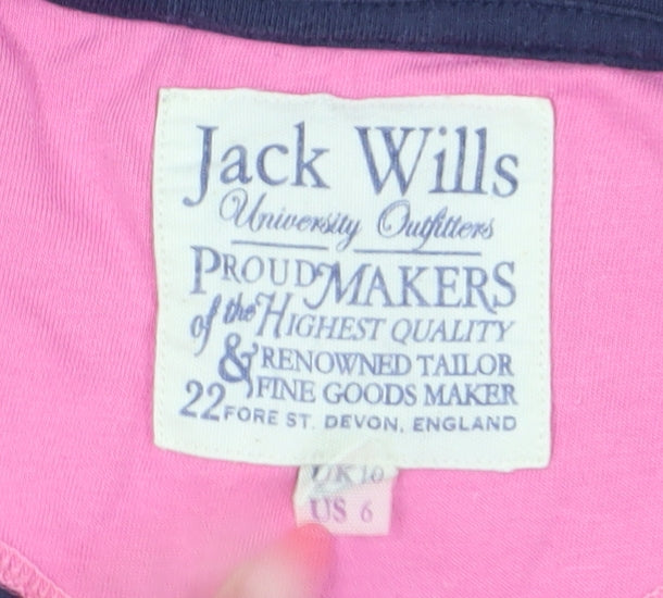 Jack Wills Women's Blue Basic T-Shirt Size 10