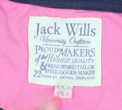Jack Wills Women's Blue Basic T-Shirt Size 10