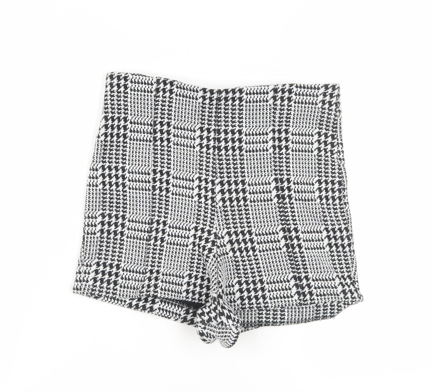 River Island Women's Black Houndstooth Shorts UK 12