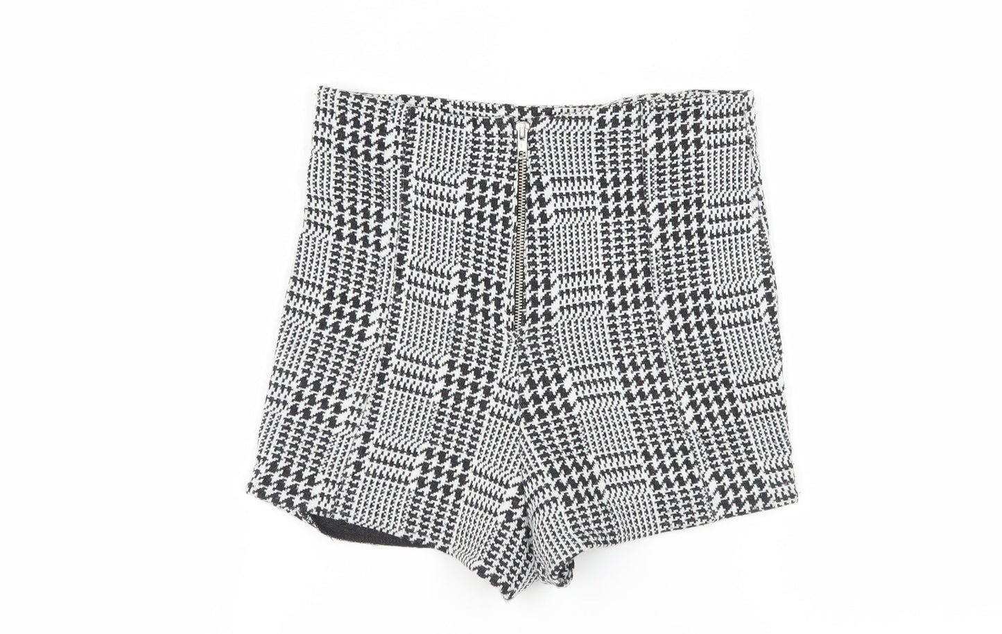 River Island Women's Black Houndstooth Shorts UK 12